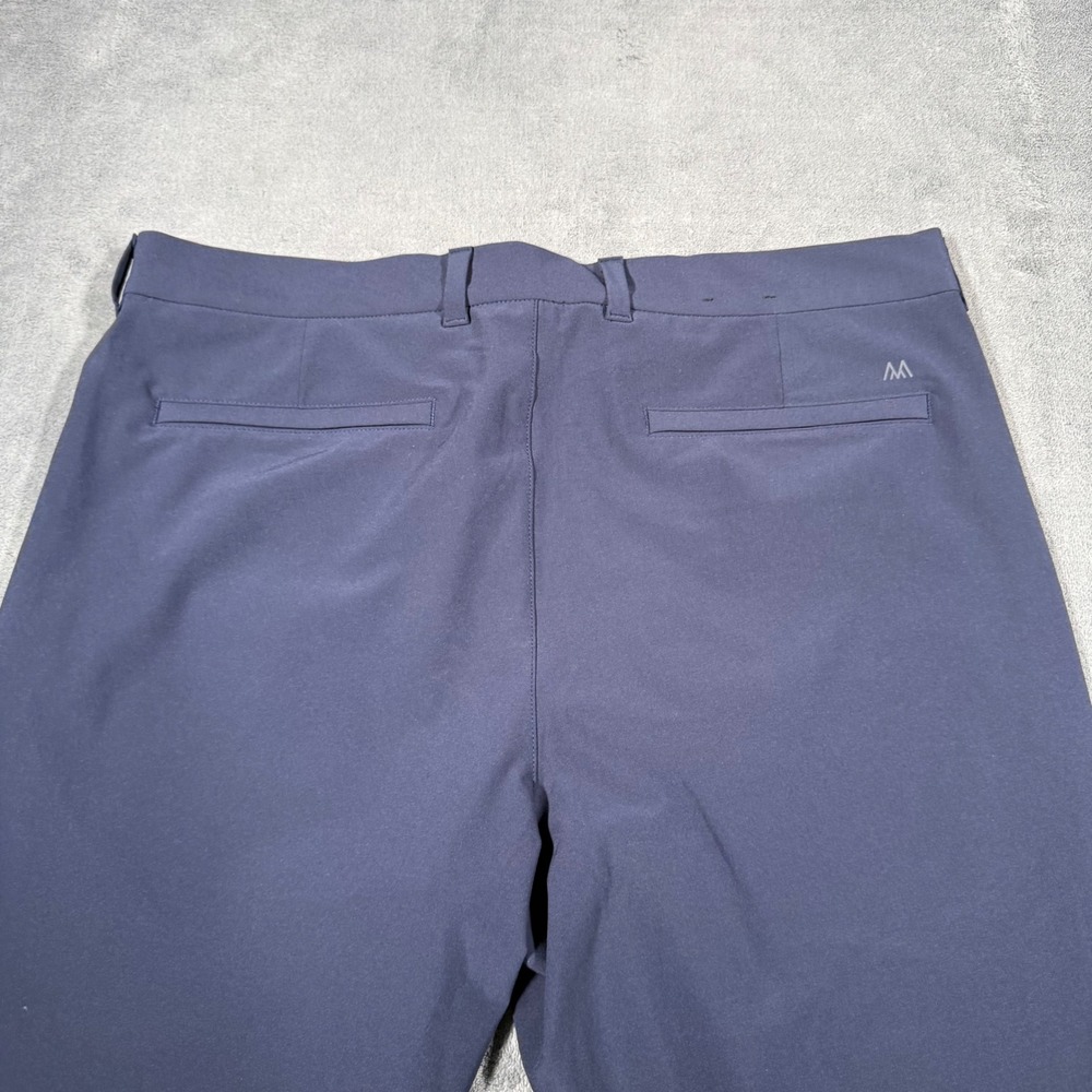 Mizzen + Main Mens Helmsman Pants 35x32 Slim Fit Chino Navy Solid Navy 1BO-0965 - Picture 4 of 12